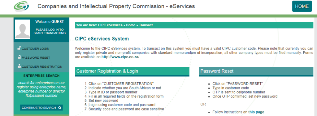 how to register a company in south africa